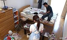 Cheeky Guy Tricks Petite Virgin Maid Into Rough Creampie Doggystyle Uncensored JAV