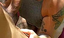 Morning Breakfast: Blonde Swallows Big Black Cock Cum