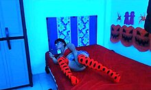 Halloween curvy latina in costume sucks fat cock then gets fucked hard