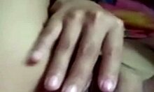 three hot cumshots with sexy hijab girl on video call sex