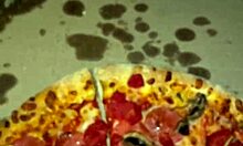 saudi arab teen masturbates with pizza chocolate fruits in la asmr kink😍🍕🍫