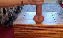 Naughty housewife teases orgasm with her favorite dildo toy