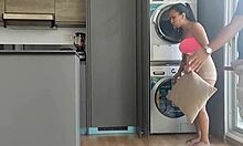 Latina Stepmom Stuck in Washer Takes Bent Over Doggystyle Pounding from Stepson