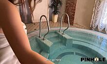 pool pinhole catches xxx anal reverse gangbang stuffing all teen holes!