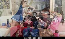 pranking stepbros turn sister swaps into bent over orgy riding frenzy