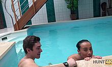 hunt4k: young cuckold watches stranger pound his slutty gf by the pool