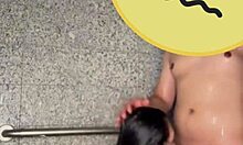 I crave my sexy Asian's deepthroat then rough doggystyle in shower