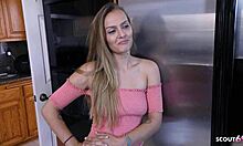 Sweet Blonde Step-Daughter Tricks Step-Dad Into Nighttime Cheating Fuck Surprise