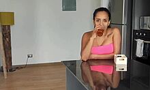 Latina Stepmom Stuck in Washer Takes Bent Over Doggystyle Pounding from Stepson