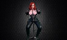 Granny Carmen gets gloved metal hardcore bent over doggystyle pounding