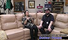 dr tampa probes mara luv shaved pussy vibrator pierced nipples backstage