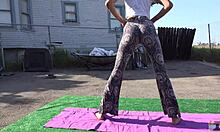 Sexy Filipina Student Stretches Yoga Pants In Public Workout!