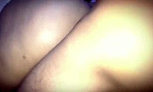 Big cock slams ebony BBW wife's fat pussy and gaping asshole in rough creampie doggy