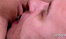 tall girl big natural tits wet leggings seduces huge cock creampie inside