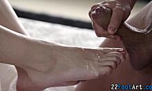 blonde teen's tiny tits worshipped by hungry tongue in steamy lick session