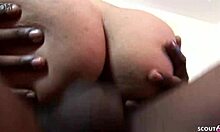 old bbc guy picks up saggy tit teen for rough doggy fuck!