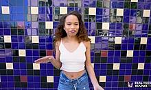 cecilia lion beautiful ebony teen fucked hard bent over riding cowgirl