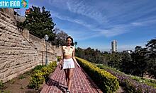 Bianca Bangs Petite Ebony 18yo Girlfriend Outdoors Doggy Creampie Full GFE Experience Backstage