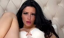 horny american exchange student girlfriend squirts in solo webcam masturbation