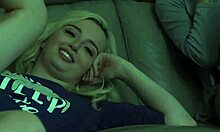 teen sneaks thrills sharing couch with stepdad during scary flick