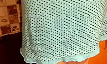 stepmom cleans kitchen bends over accidentally flashes fat pussy to horny son