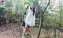 thai teen pussy licked in forest then rough creampie fucked hard pov girlfriend style