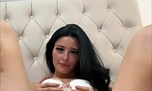 horny american exchange student girlfriend squirts in solo webcam masturbation