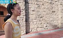 Bianca Bangs Petite Ebony 18yo Girlfriend Outdoors Doggy Creampie Full GFE Experience Backstage