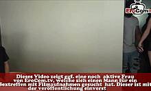 German blonde fucks black bull while cuckold husband watches creampie mmf action