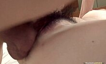 Girlfriend's Hairy Pussy Creampied by Lucky Guy