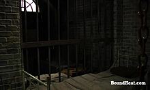 czech babe betrayed into bondage as submissive lesbian slave gets femdom branded humiliated for sale