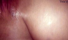 wow her wet pussy squirts crazy on huge cock creampie