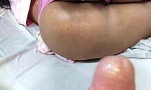 mexican teen latina spreads big ass for monster cock anal that gapes her aching open asshole wide