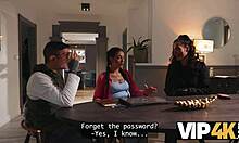 skinny tattooed mommy dominates boyfriend's friend with wild pussy moaning fuck