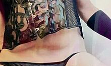 Hot Tranny Kandi Pounds Ass Deep With Thick Purple Dildo In Heels