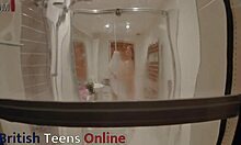 You SPY on your chubby NEIGHBOR GIRL showering, she FLASHES her WET PUSSY dripping