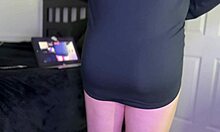 is this curvy fat-assed ladyboy getting sideways fucked in homemade close-up or what?