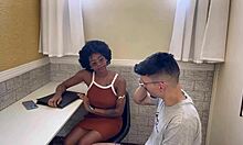 Fucking the gym receptionist bareback deepthroat ebony moan