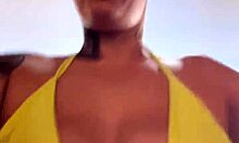 see-through bikini at beach gym piercing draws hungry stares