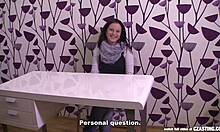 czech brunette undresses tight pussy for doctor casting interview