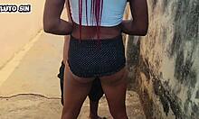 curvy latina neighbor bent over street quickie doggystyle public pounding