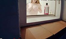 You SPY on your chubby NEIGHBOR GIRL showering, she FLASHES her WET PUSSY dripping