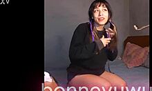 bonneyuwu masturbates transparent dildo bed slut?