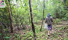 Lost Thai Teen Gets Horny Outdoors Licking Pussy In Forest