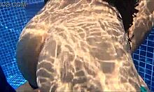 surprised big ass milf caught masturbating by pool now taking rough doggystyle pounding to cumshot