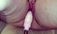 A sex machine pounds her relentlessly in homemade webcam session