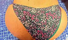 surprised big ass milf caught masturbating by pool now taking rough doggystyle pounding to cumshot