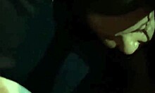 brunette latina milf sucks endowed friend's cock juicy pussy clit swollen outdoor car