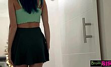 Unwrapping Busty Stepsis Jewelz Blu's Shaved Pussy on Christmas Morning Taboo