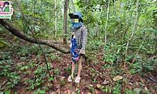 Lost Thai Teen Gets Horny Outdoors Licking Pussy In Forest